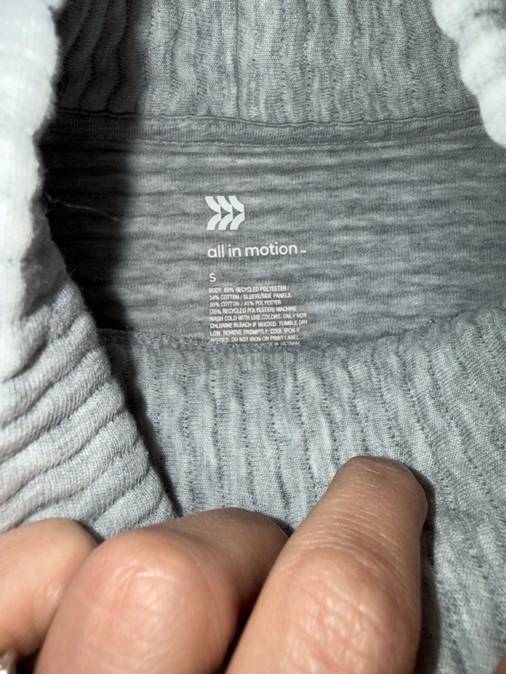 all in motion Gray Ribbed Crewneck Sweatshirt